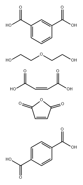 1,3-Benzenedicarboxylic acid, polymer with 1,4-benzenedicarboxylic acid, (2Z)-2-butenedioic acid, 2,5-furandione and 2,2-oxybisethanol Structure