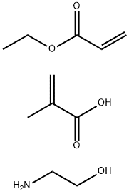 2-甲基-2-丙烯酸与2-丙烯酸乙酯的聚合物和2-氨基乙醇的化合物, 68214-16-4, 结构式