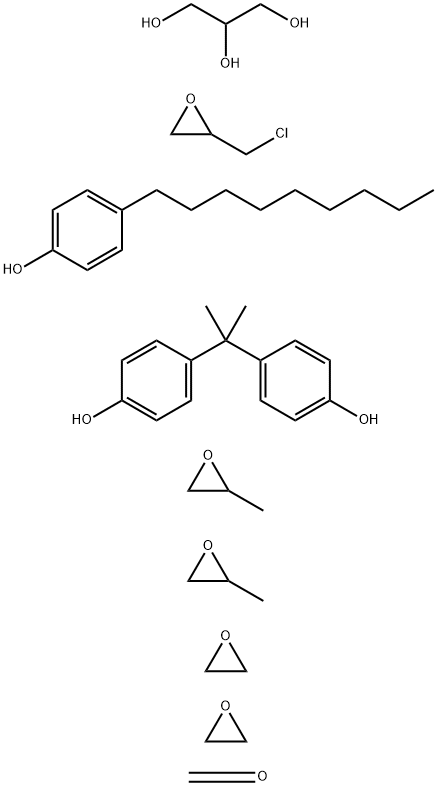 Formaldehyde polymer with (chloromethyl)oxirane, 4,4'-(1-methylethylidene)bis[phenol], methyloxirane, methyloxirane polymer with oxirane ether with 1,2,3-propanetriol (3:1)  4-nonylphenol and oxirane|