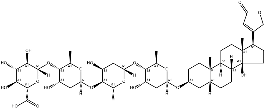 digitoxin-16'-glucuronide 结构式