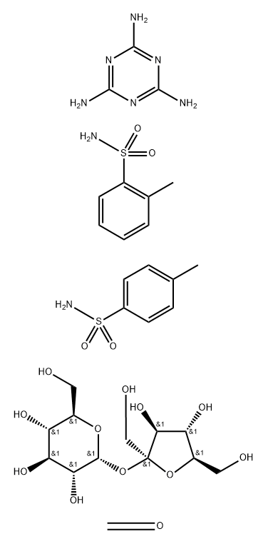 .alpha.-D-Glucopyranoside, .beta.-D-fructofuranosyl, polymer with formaldehyde, 2-methylbenzenesulfonamide, 4-methylbenzenesulfonamide and 1,3,5-triazine-2,4,6-triamine|