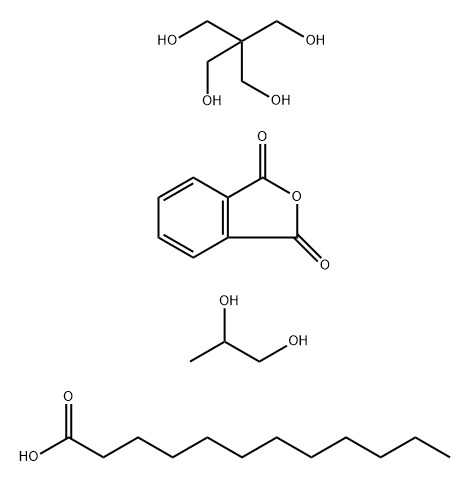 1,3-Isobenzofurandione, polymer with 2,2-bis(hydroxymethyl)-1,3-propanediol and 1,2-propanediol, dodecanoate 结构式