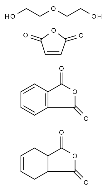 顺丁烯二酐与邻苯二甲酸酐、二乙二醇和四氢邻苯二甲酸酐的聚合物 结构式