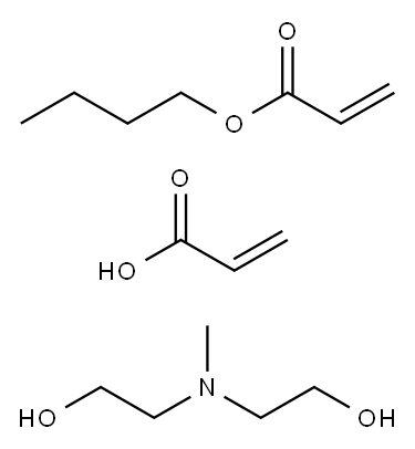 2-丙烯酸与2-丙烯酸丁酯的聚合物与2,2'-(甲基亚氨基)双(乙醇)的化合物 结构式