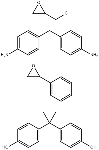 Phenol, 4,4-(1-methylethylidene)bis-, polymer with (chloromethyl)oxirane and phenyloxirane, reaction products with 4,4-methylenebisbenzenamine 结构式