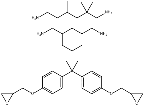 1,3-Cyclohexanedimethanamine, polymer with 2,2-(1-methylethylidene)bis(4,1-phenyleneoxymethylene)bisoxirane and 2,2,4-trimethyl-1,6-hexanediamine Structure