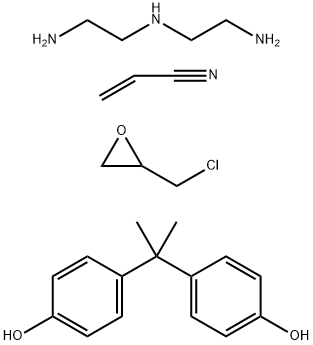 2-Propenenitrile, polymer with N-(2-aminoethyl)-1,2-ethanediamine, (chloromethyl)oxirane and 4,4-(1-methylethylidene)bisphenol Structure