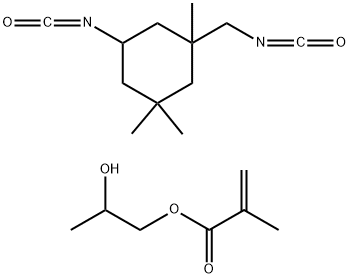 2-Propenoic acid, 2-methyl-, 2-hydroxypropyl ester, polymer with 5-isocyanato-1-(isocyanatomethyl) -1,3,3-trimethylcyclohexane Structure
