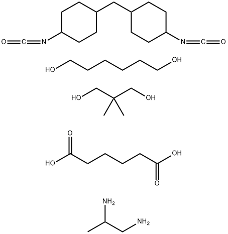 Hexanedioic acid, polymer with 2,2-dimethyl-1,3-propanediol, 1,6-hexanediol, 1,1'-methylenebis [4-isocyanatocyclohexane] and 1,2-propanediamine|1,6-己二酸与2,2-二甲基-1,3-丙二醇、1,6-己二醇、1,1'-亚甲基二(4-异氰酸酯基环己烷)和1,2-丙二胺的缩聚物