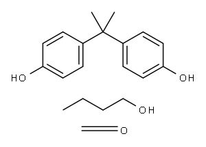 Formaldehyde, reaction products with bisphenol A and Bu alc. Structure