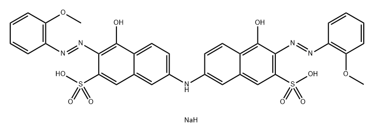 7,7'-Iminobis[4-hydroxy-3-[(2-methoxyphenyl)azo]-2-naphthalenesulfonic acid sodium] salt 结构式