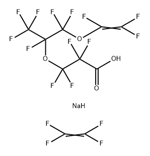 3-[1-[二氟[(三氟乙烯基)氧]甲基]-1,2,2,2-四氟乙氧基]-2,2,3,3-四氟-丙酸、四氟乙烯的聚合物钠盐 结构式