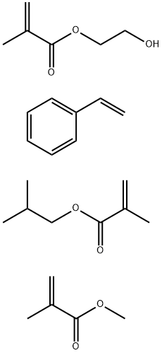 2-Propenoic acid, 2-methyl-, 2-hydroxyethyl ester, polymer with ethenylbenzene, methyl 2-methyl-2-propenoate and 2-methylpropyl 2-methyl-2-propenoate Structure