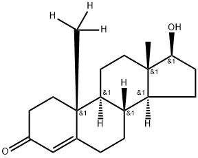 睾酮-19,19,19-D3 结构式