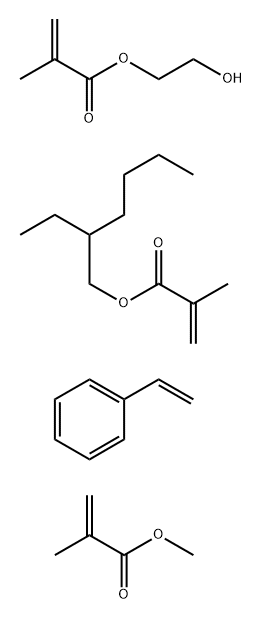 2-Propenoic acid, 2-methyl-, 2-ethylhexyl ester, polymer with ethenylbenzene, 2-hydroxyethyl 2-methyl-2-propenoate and methyl 2-methyl-2-propenoate 结构式