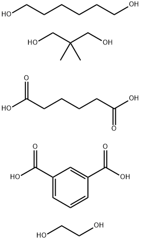 间苯二甲酸与2,2-甲基-1,3-丙二醇、1,2-乙二醇、己二酸和1,6-己二醇的聚合物 结构式