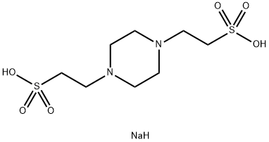 Sodium hydrogen piperazine-1,4-diethanesulphonate Structure