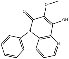 4-ヒドロキシ-5-メトキシ-6H-インドロ[3,2,1-de][1,5]ナフチリジン-6-オン 化学構造式
