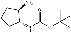 (1R,2R)-反式-N-BOC-1,2-环戊烷二胺 结构式