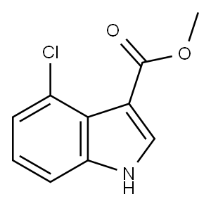 4-氯吲哚-3-羧酸甲酯 结构式