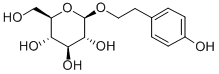 4-[2-(β-D-グルコピラノシルオキシ)エチル]フェノール 化学構造式