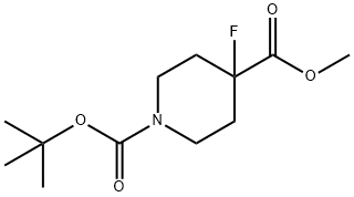 Methyl 1-Boc-4-fluoropiperidine-4-carboxylate Struktur