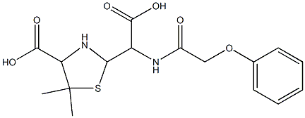 青霉噻唑酸 V, 1049-84-9, 结构式