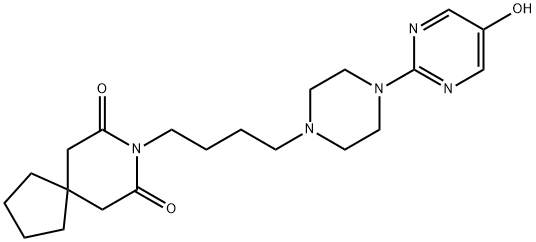 5-羟基-8-[4-(嘧啶-2-基)-1-哌嗪基丁基]-8-氮杂螺[4,5]癸烷-7,9-二酮 结构式