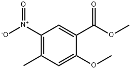 2-甲氧基-4-甲基-5-硝基苯甲酸甲酯 结构式