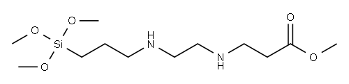 2-甲氧基碳酸基乙基胺基乙基胺基丙基三甲氧基硅烷, 1067-66-9, 结构式