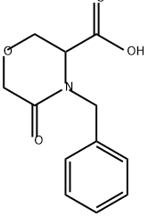 (S)-4-苄基-5-氧代吗啉-3-羧酸 结构式