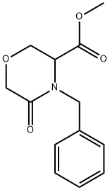 4-苄基-5-氧代-3-吗啡啉甲酸甲酯 结构式