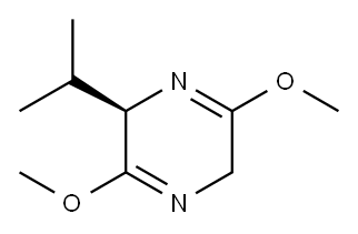(R)-2,5-二氢-3,6-二甲氧基-2-异丙基吡嗪 结构式