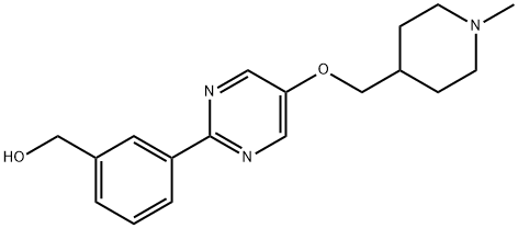 BenzeneMethanol, 3-[5-[(1-Methyl-4-piperidinyl)Methoxy]-2-pyriMidinyl]- Struktur