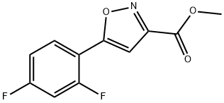 5-(2,4-二氟苯基)异噁唑-3-甲酸甲酯, 1105191-49-8, 结构式