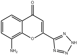 8-氨基-2-(1H-四唑-5-基)-4H-1-苯并吡喃-4-酮 结构式