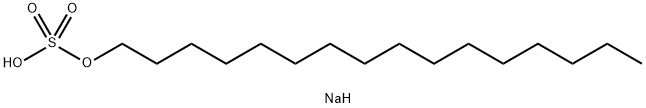 ヘキサデシル硫酸ナトリウム (約40%ステアリル硫酸ナトリウム含む) 化学構造式