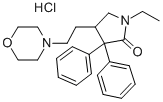 1-ethyl-4-(2-morpholinoethyl)-3,3-diphenylpyrrolidin-2-one monohydrochloride Structure