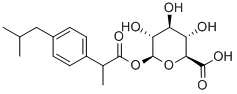 布洛芬酰基葡糖苷酸 结构式