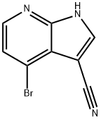 4-溴-1H-吡咯并[2,3-B]吡啶-3-甲腈 结构式