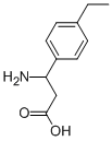3-アミノ-3-(4-エチルフェニル)プロパン酸 化学構造式