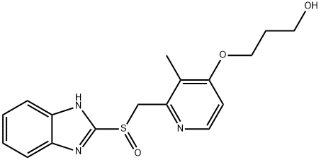 1-Propanol, 3-[[2-[(1H-benzimidazol-2-ylsulfinyl)methyl]-3-methyl-4-pyridinyl]oxy]- Struktur