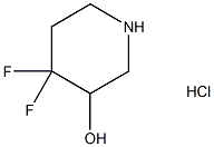 4,4-二氟哌啶-3-醇盐酸盐 结构式