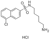 N-(5-アミノペンチル)-5-クロロ-2-ナフタレンスルホンアミド塩酸塩 化学構造式