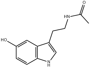 N-乙酰-5-羟色胺, 1210-83-9, 结构式