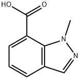 1-メチル-1H-インダゾール-7-カルボン酸 化学構造式