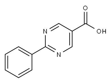 2-苯基嘧啶-5-甲酸 结构式