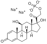 泼尼松龙磷酸钠, 125-02-0, 结构式