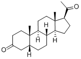 5β-プレグナン-3,20-ジオン 化学構造式
