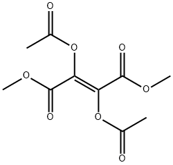(2E)-2,3-ビス(アセチルオキシ)-2-ブテン二酸1,4-ジメチルエステル 化学構造式